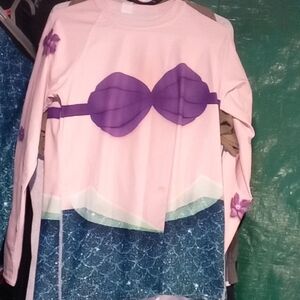 Mermaid Costume Top with Purple Shell Design